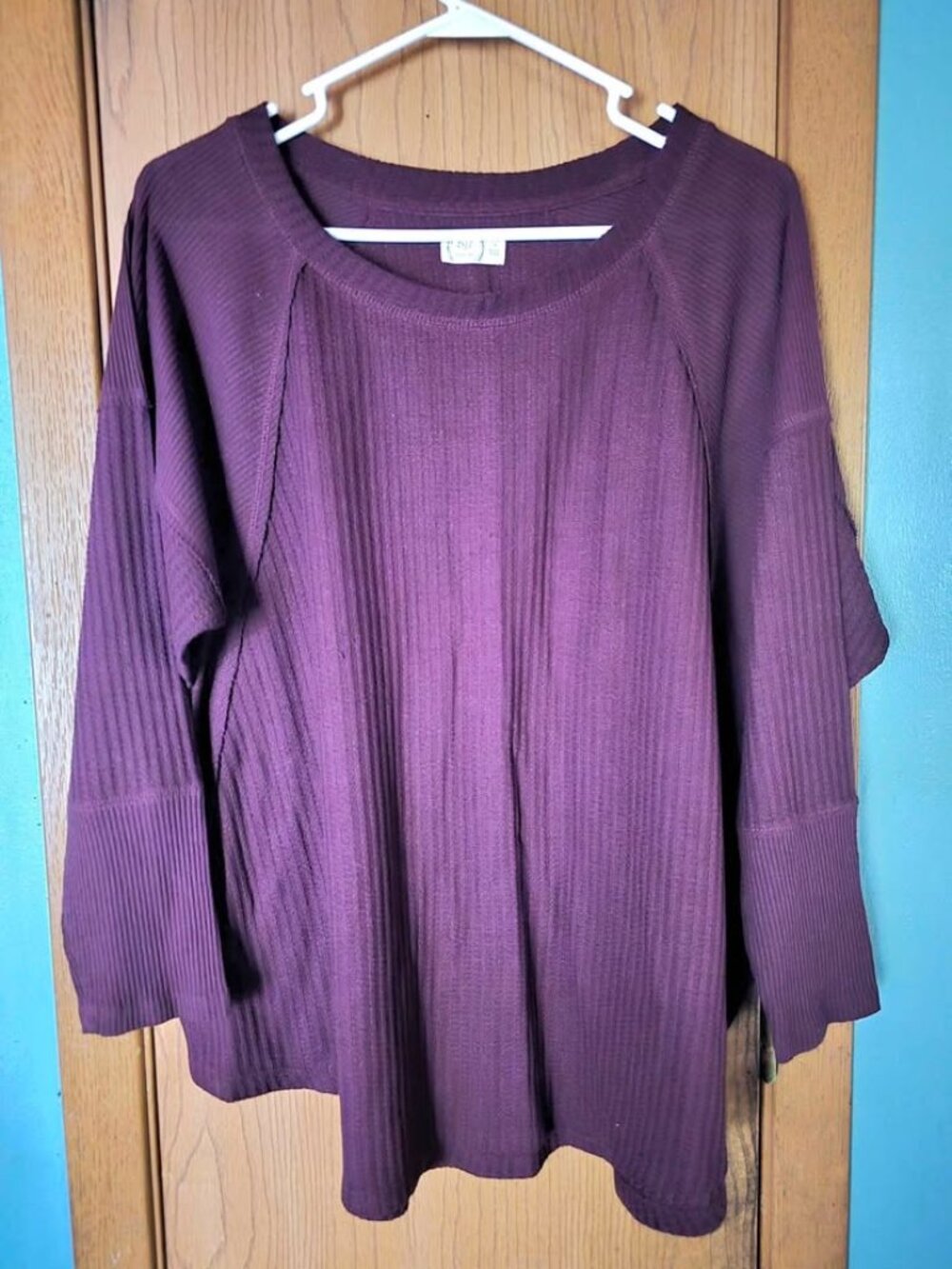 Size 2X Maurices Burgundy Long Sleeve Shirt